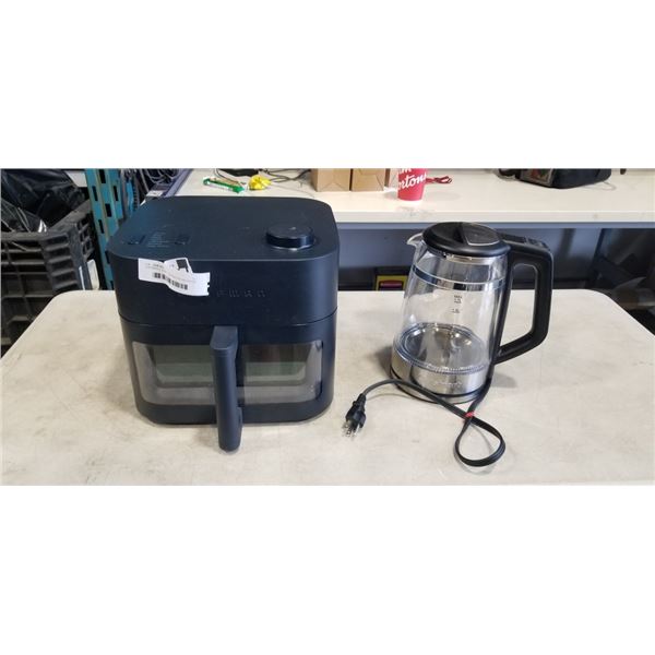 CHEFMAN 8 QUART CRISINATOR AIR FRYER AND CUISINART ELECTRIC KETTLE