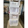 Image 4 : 4 STACKABLE STORAGE BASKETS AND CATIT CREAMY BITZ