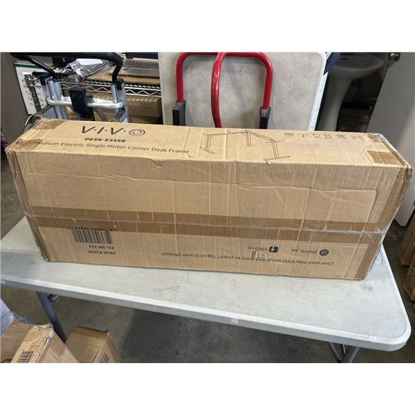 VIVO BLACK MEDIUM ELECTRIC SINGLE MOTOR CORNER DESK FRAME