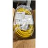 Image 1 : 75 FOOT HEAVY DUTY LIGHTED YELLOW 3 OUTLET EXTENSION CORD. 12AWG/3C