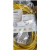 Image 2 : 75 FOOT HEAVY DUTY LIGHTED YELLOW 3 OUTLET EXTENSION CORD. 12AWG/3C