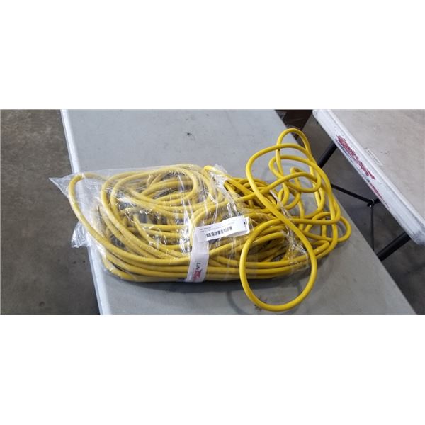 APPROX 100 FOOT HEAVY DUTY  LIGHTED YELLOW EXTENSION CORD. 12AWG/3C