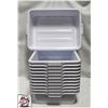 Image 1 : 1 DOZEN NEW GLOBE WHITE BUS BINS - 5"