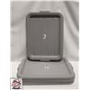 Image 1 : 6 GREY PLASTIC BUS BIN LIDS