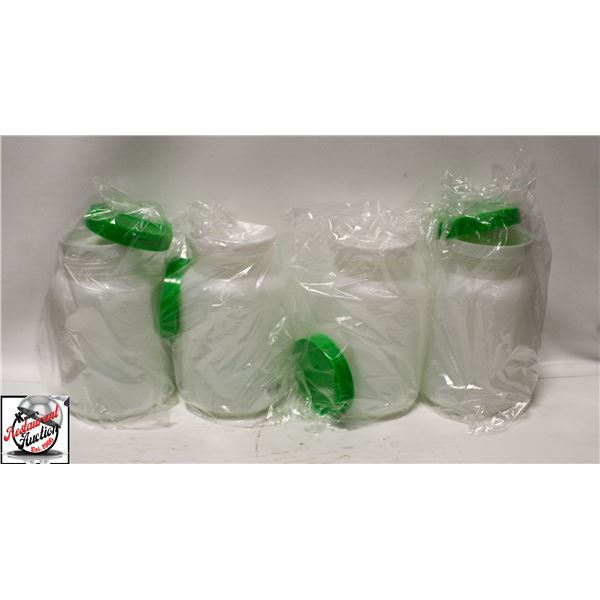 4 GREEN BAR PAL BOTTLES - 2 QT