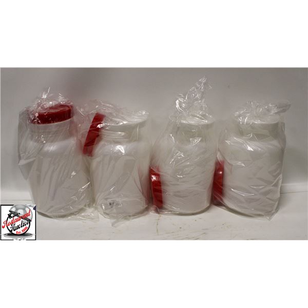 4 RED BAR PAL BOTTLES - 2QT
