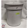 Image 1 : NEW WHITE RUBBERMAID BRUTE 20 GALLON WASTE BIN