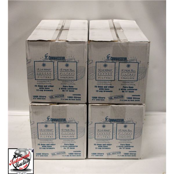 4000 COFFEE FILTERS - 4.5" WIDE BASE