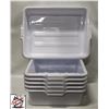 Image 1 : GROUP OF 6 NEW GLOBE WHITE BUS BINS -5"