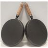 Image 3 : SET OF 2 NEW CAST IRON 8" GRIDDLE PANS