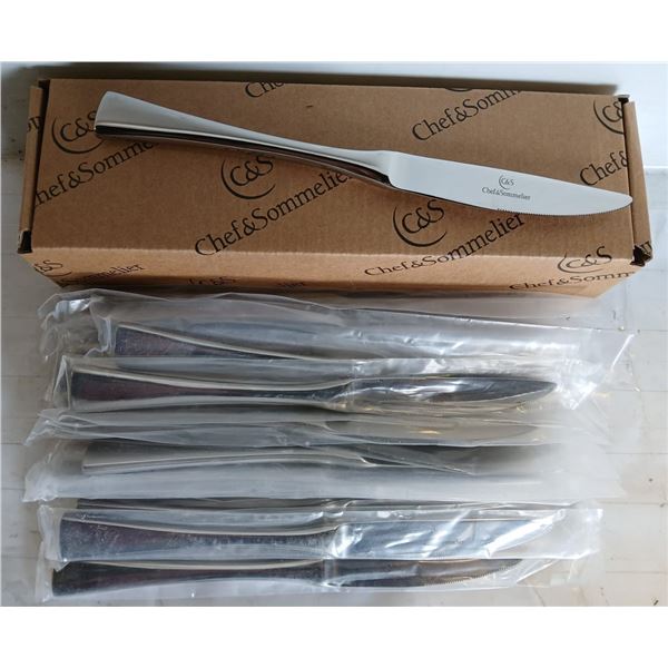 SET 18 NEW 8" STAINLESS STEEL DINNER / DESSERT