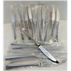 Image 2 : SET 18 NEW 8" STAINLESS STEEL DINNER / DESSERT