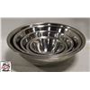 Image 1 : FIVE STAINLESS STEEL MIXING BOWLS