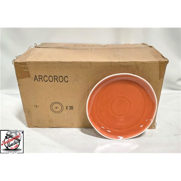 36 NEW ARCOROC ORANGE 8" CANYON RIDGE PLATES