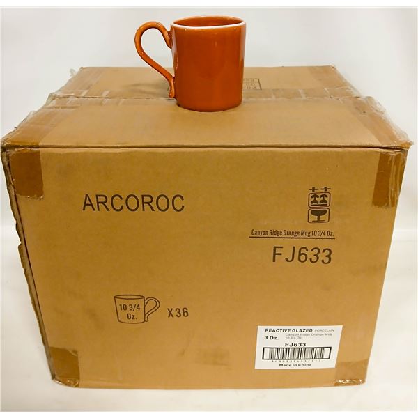 36 NEW ARCOROC ORANGE CANYON RIDGE MUGS
