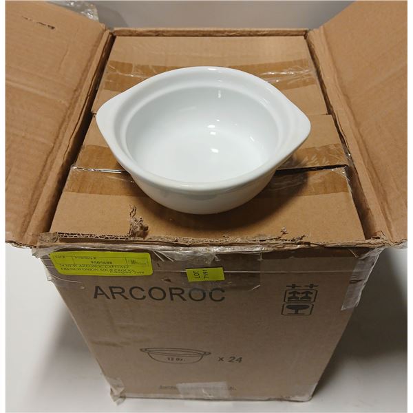 24 NEW ARCOROC CAPITALE FRENCH ONION SOUP CROCKS