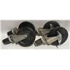 Image 1 : FOUR NEW 5" THREADED HD CASTERS - 2 W/ BRAKE