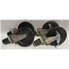 Image 1 : FOUR NEW 5" THREADED HD CASTERS - 2 W/ BRAKE