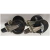 Image 1 : FOUR NEW 5" THREADED HD CASTERS - 2 W/ BRAKE