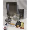 Image 1 : ONE FULL-SIZE 4" DEEP S/S INSERT W/ MISC ITEMS