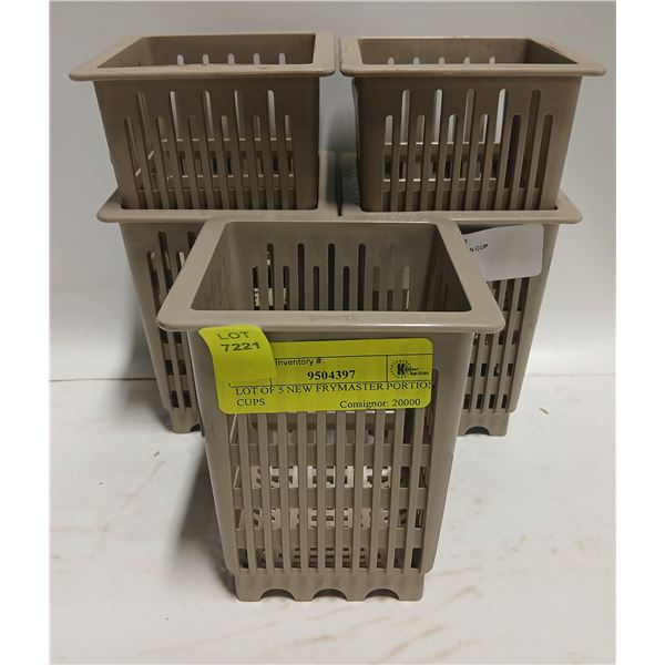 LOT OF 5 NEW FRYMASTER PORTION CUPS