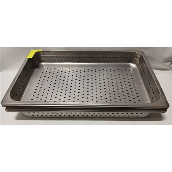 4 FULL-SIZE S/S PERFORATED INSERTS - 2-1/2" DEEP