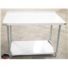 Image 1 : NEW 30" X 48"  S/S WORK TABLE W/ 2" BACK SPLASH &