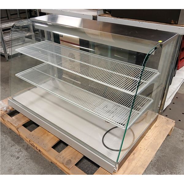 BRAND NEW 4' CDS COUNTERTOP CURVED GLASS DISPLAY