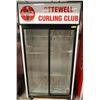 Image 1 : HA BROWN DUAL SLIDING GLASS DOOR UPRIGHT  DISPLAY