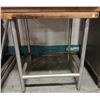 Image 1 : WOOD BLOCK TOP PREP TABLE 30" X 29"