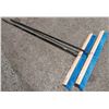 Image 1 : TWO 3 FOOT INDUSTRIAL SYNTHETIC PUSH BROOMS