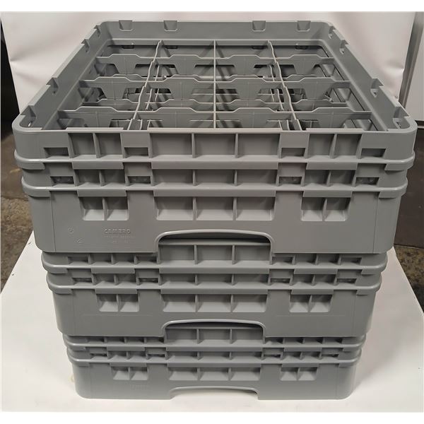 3 NEW CAMBRO 16-COMPARTMENT DISHWASHER RACK