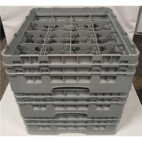 3 NEW CAMBRO 16-COMPARTMENT DISHWASHER RACK