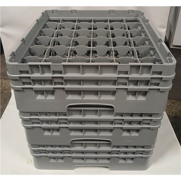 3 NEW CAMBRO 30-COMPARTMENT DISHWASHER RACKS