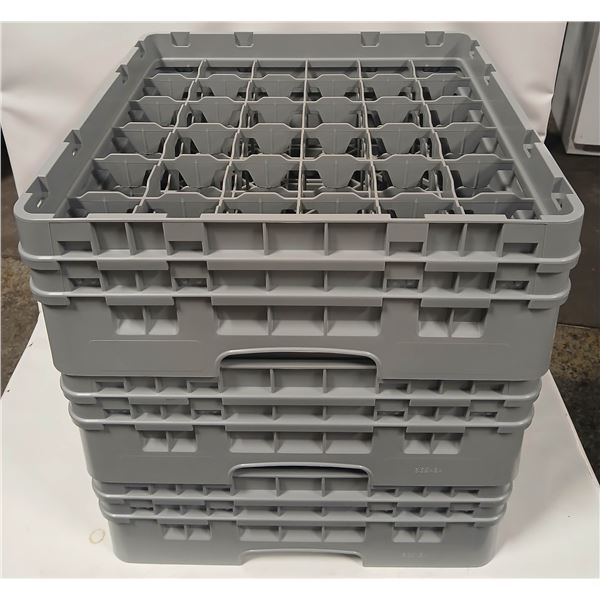 3 NEW CAMBRO 30-COMPARTMENT DISHWASHER RACKS