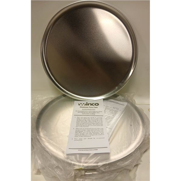 11 NEW WINCO 12" ALUMINUM COUPE STYLE PIZZA TRAYS