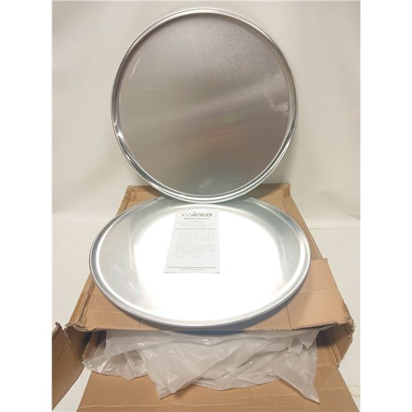 18 NEW WINCO 16" ALUMINUM COUPE STYLE PIZZA TRAYS