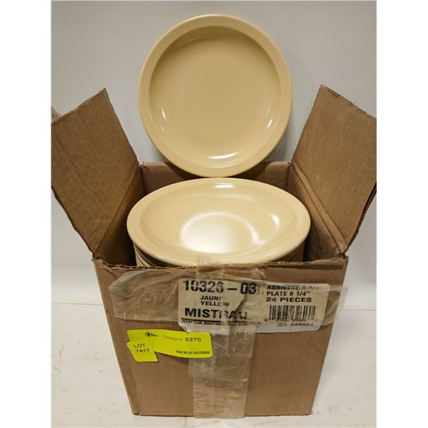 CASE OF 24 NEW MISTRAL MELAMINE 6-1/4" PLATES
