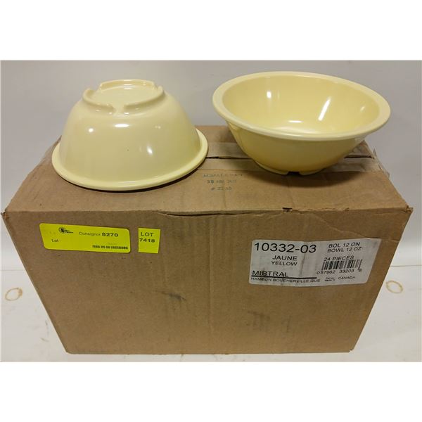 CASE OF 24 MISTRAL MELAMINE 12OZ BOWLS - NEW