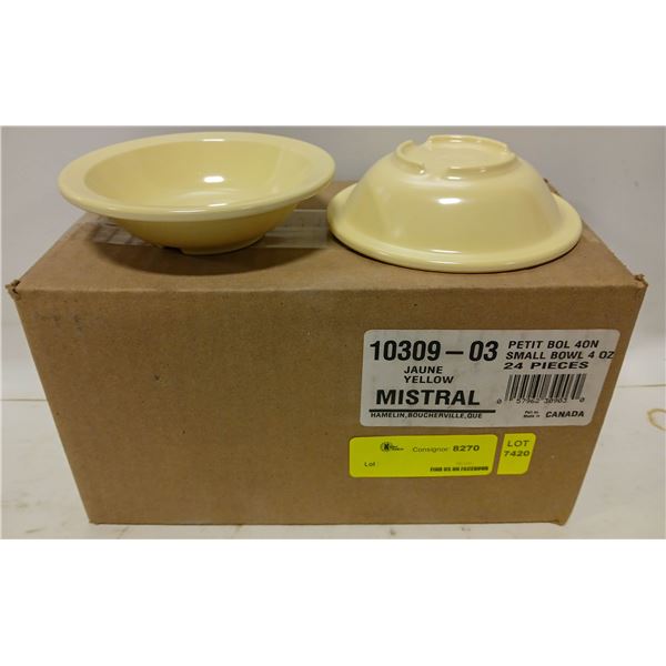 CASE OF 24 MISTRAL MELAMINE 4OZ SMALL BOWL - NEW