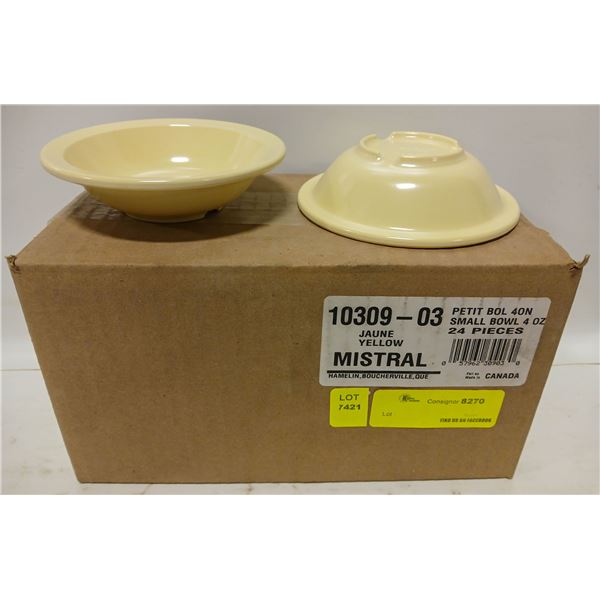 CASE OF 24 MISTRAL MELAMINE 4OZ SMALL BOWL - NEW