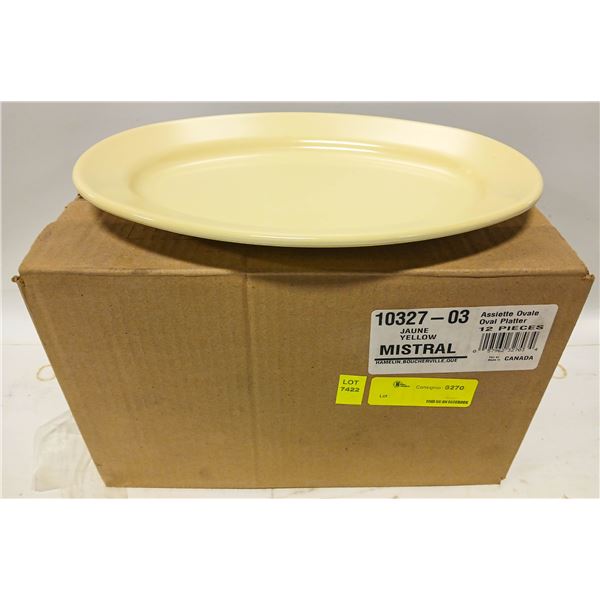 CASE OF 12 MISTRAL MELAMINE OVAL PLATTERS - NEW