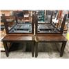 Image 1 : 4 DARK WOODEN DINING TABLES W/ LEAVES