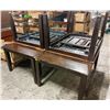 Image 2 : 4 DARK WOODEN DINING TABLES W/ LEAVES