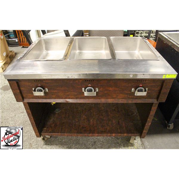 QUEST 3 WELL STEAM TABLE - 1500W