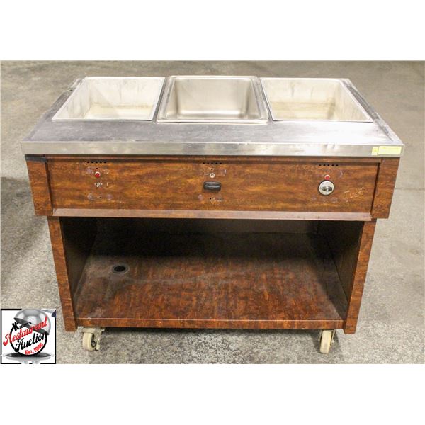 QUEST 3 WELL STEAM TABLE - 1500W