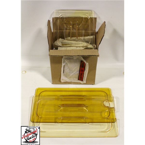 7 NEW CAMBRO 1/6-SIZE POLY INSERT LIDS