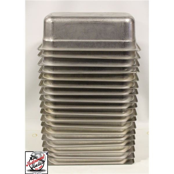 18 S/S 1/3-SIZE 4" DEEP INSERTS W/ 2 POLY LIDS