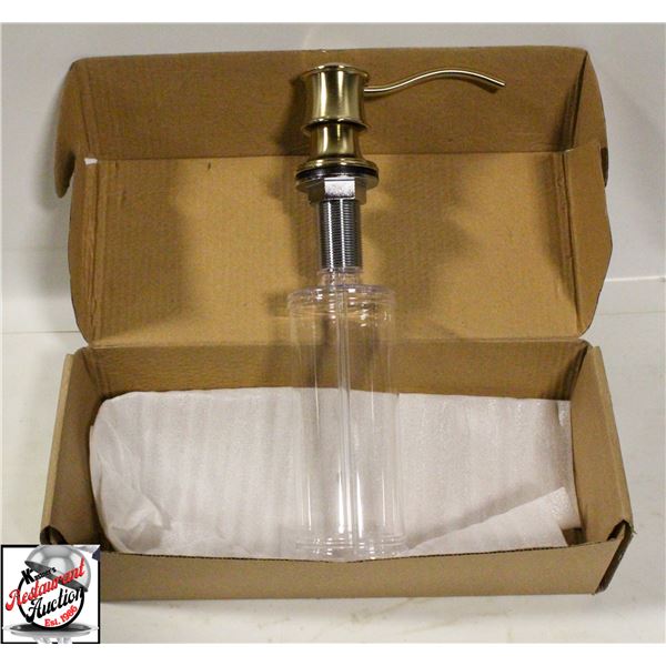 HIDDEN COUNTER INSERT SOAP DISPENSER - GOLD