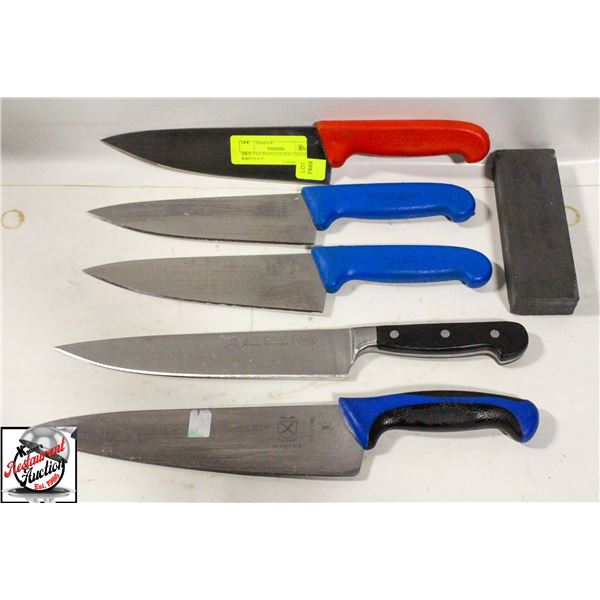 GROUP OF PROFESSIONAL CHEF'S KNIVES 8-9"